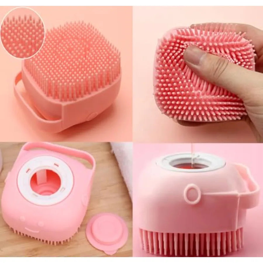 8PCS Dog Bath Supplies Set Dog Washing Gloves Shampoo Brush, Shedding Slicker Brush Complete Pet Grooming Kit for DogandCat and