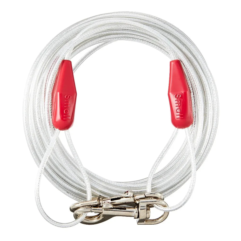 Hot Selling Reflective Vinyl Tie Out Cable for Dogs 40 ft Heavy Duty Outdoor Pet Safety Leash