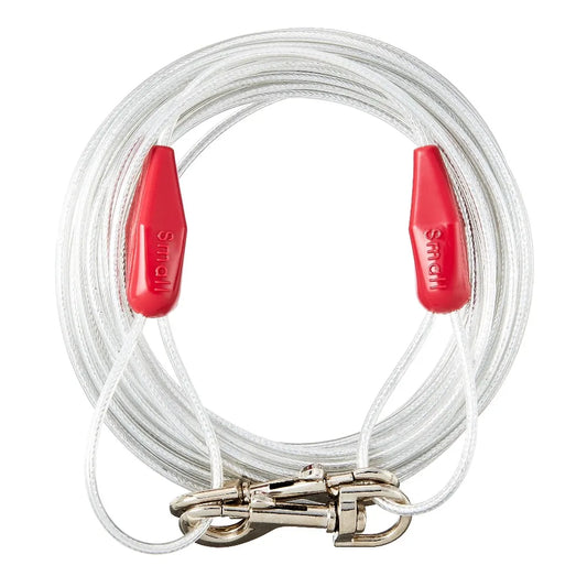 Hot Selling Reflective Vinyl Tie Out Cable for Dogs 40 ft Heavy Duty Outdoor Pet Safety Leash