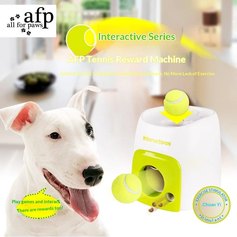 Smart Automatic Tennis Ball Launcher with Food Reward