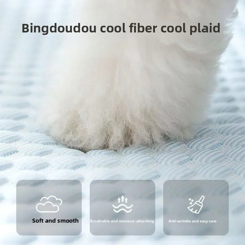 Breathable and non-stuffy dog bed, universal summer sponge dog bed, dog mat for heatstroke prevention, moisture absorption, deta