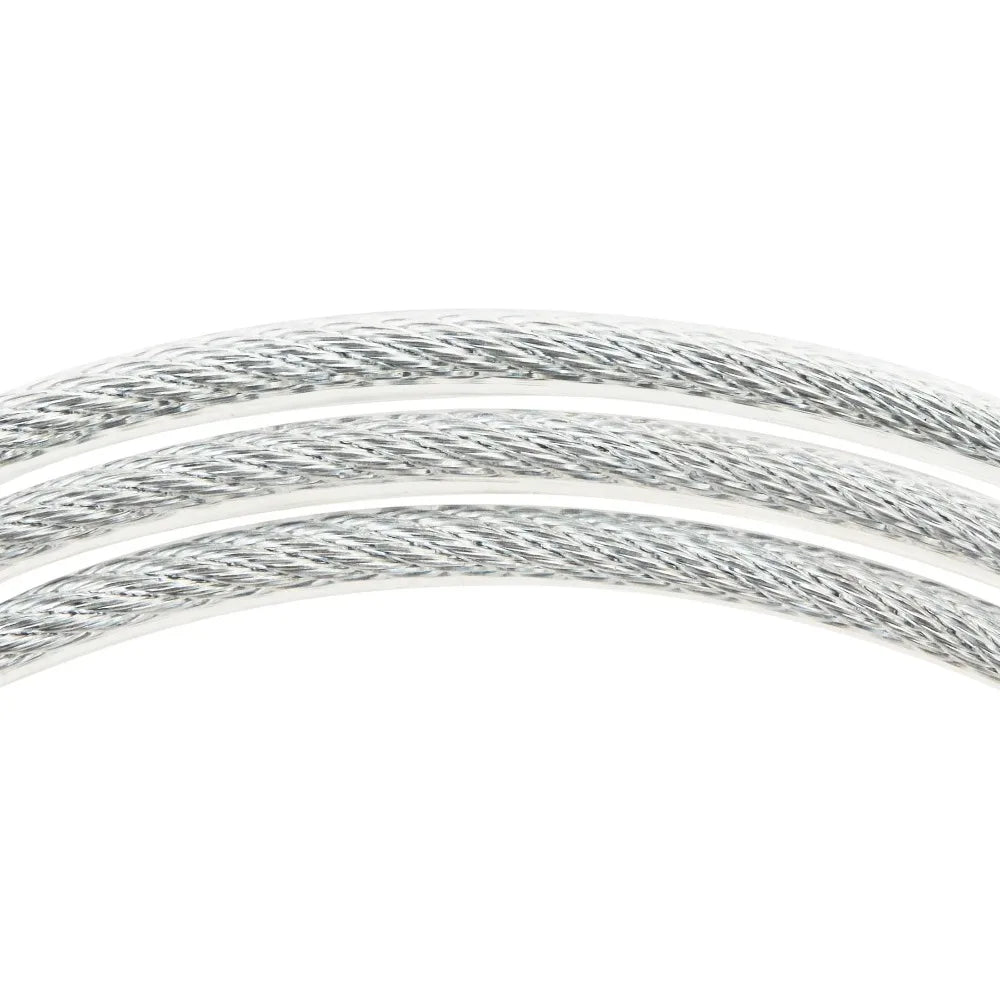 Heavy Duty 30 Feet Galvanized Steel Cable Dog Tie Out Leash for Large Dogs Up to 100 lbs Silver Metal Tether