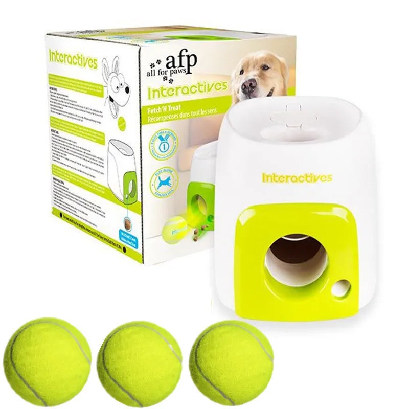 Smart Automatic Tennis Ball Launcher with Food Reward