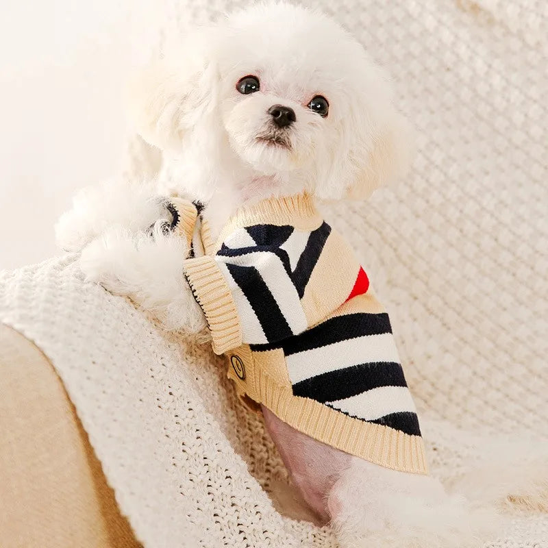 Pet Dog Sweater for Small Medium Dogs Puppy Cat Bear Pattern Cardigan Coat Chihuahua Yorkshire Clothes Outfit Dog Costume