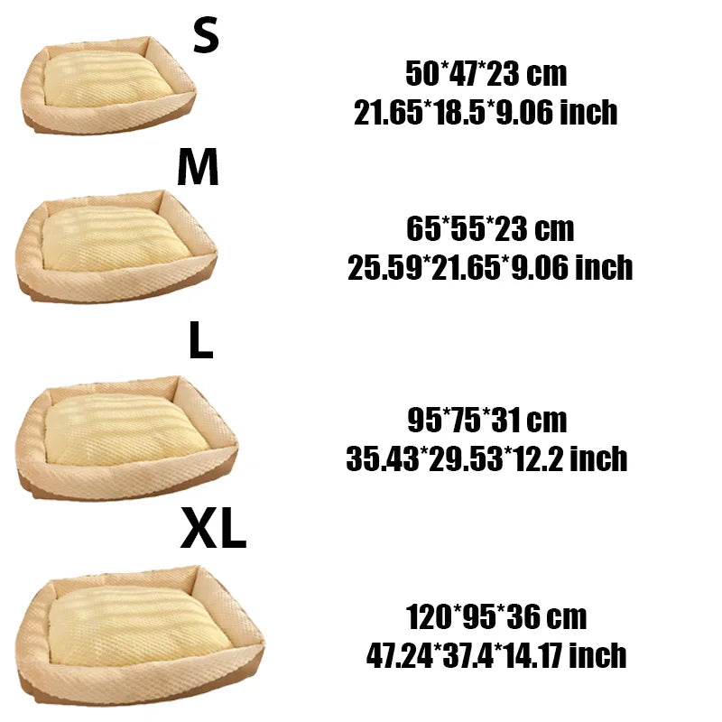 Comfortable and Soft Rectangular Pet Bed, Suitable for Various Breeds, Removable and Machine Washable