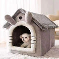 Load image into Gallery viewer, All Season Dog House Style Bed - Removable Washable Pet Bed for Small Dogs Teddy Winter Warm Cat Dog House
