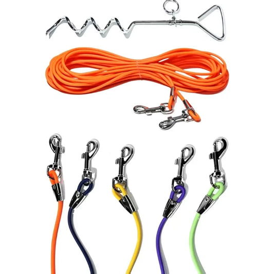 30FT Heavy Duty Dog Tie Out Cable with Ground Stake