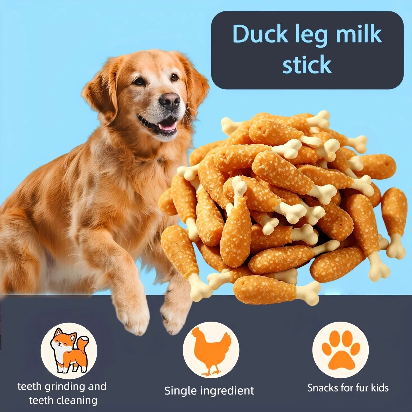 Mixed Flavors Chicken Jerky Duck Jerky Easy to Digest Long-Lasting Dog Chews