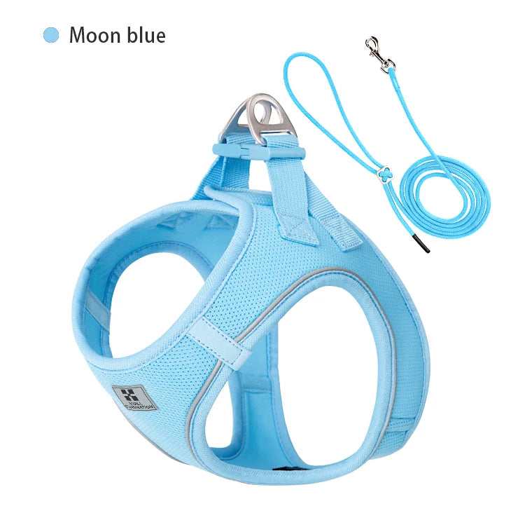 Dog Harness Leash Set for Small Medium Dog - Adjustable Reflective