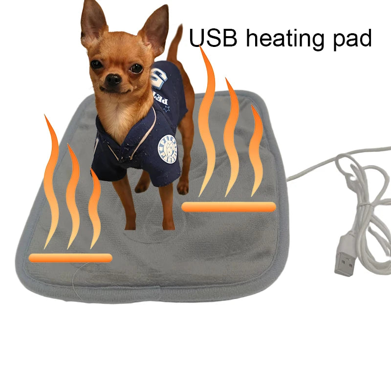 Pet Heating Blanket Temperature Warm Cat Dog Mattress Indoor Heating Pad Pet Supplies USB heating pad