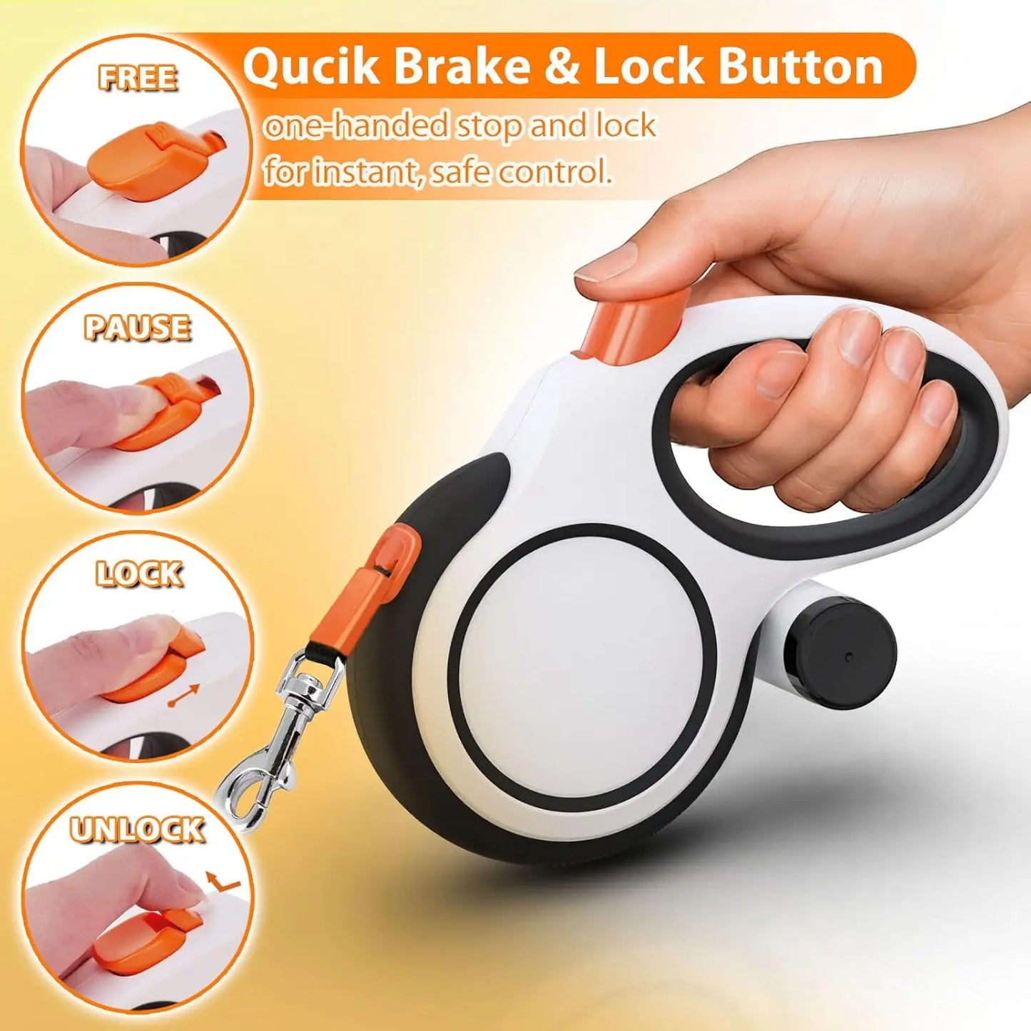Dog Leash Retractable Roulette Collar for Small Big Dogs Accessories