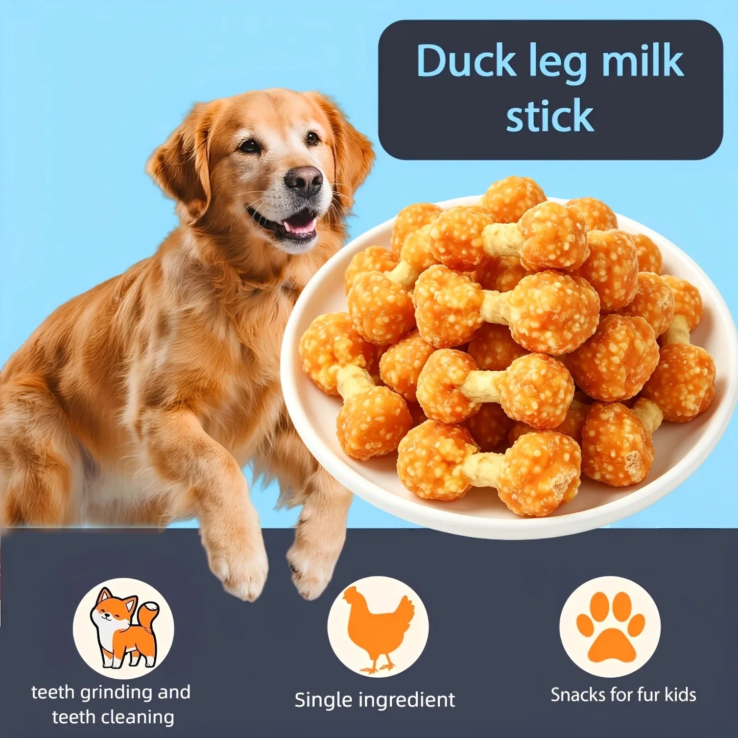 Mixed Flavors Chicken Jerky Duck Jerky Easy to Digest Long-Lasting Dog Chews