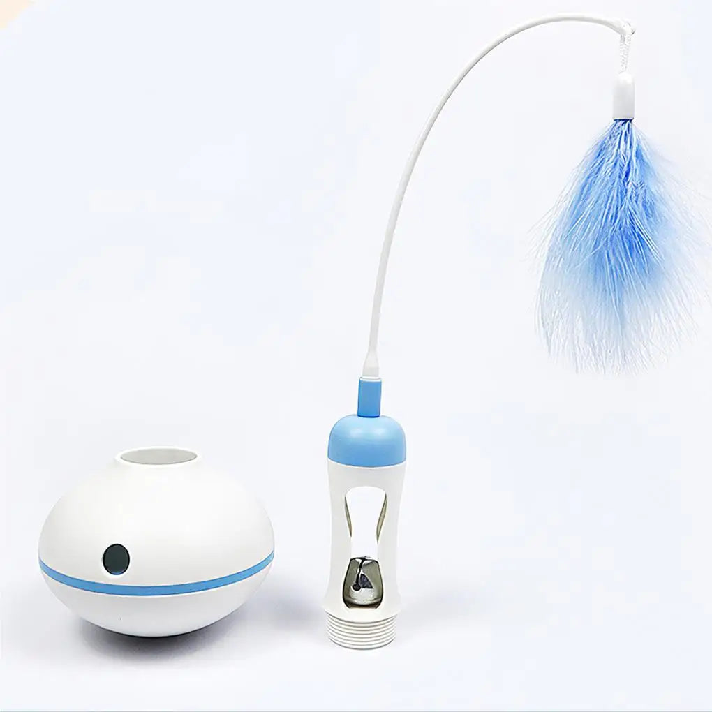 Tumbler Leaks Cat's Daily Necessities Funny Self-hi Bell Feather Cat Toy Cat Feather Toys with Leak Hole for Cat Home Indoor