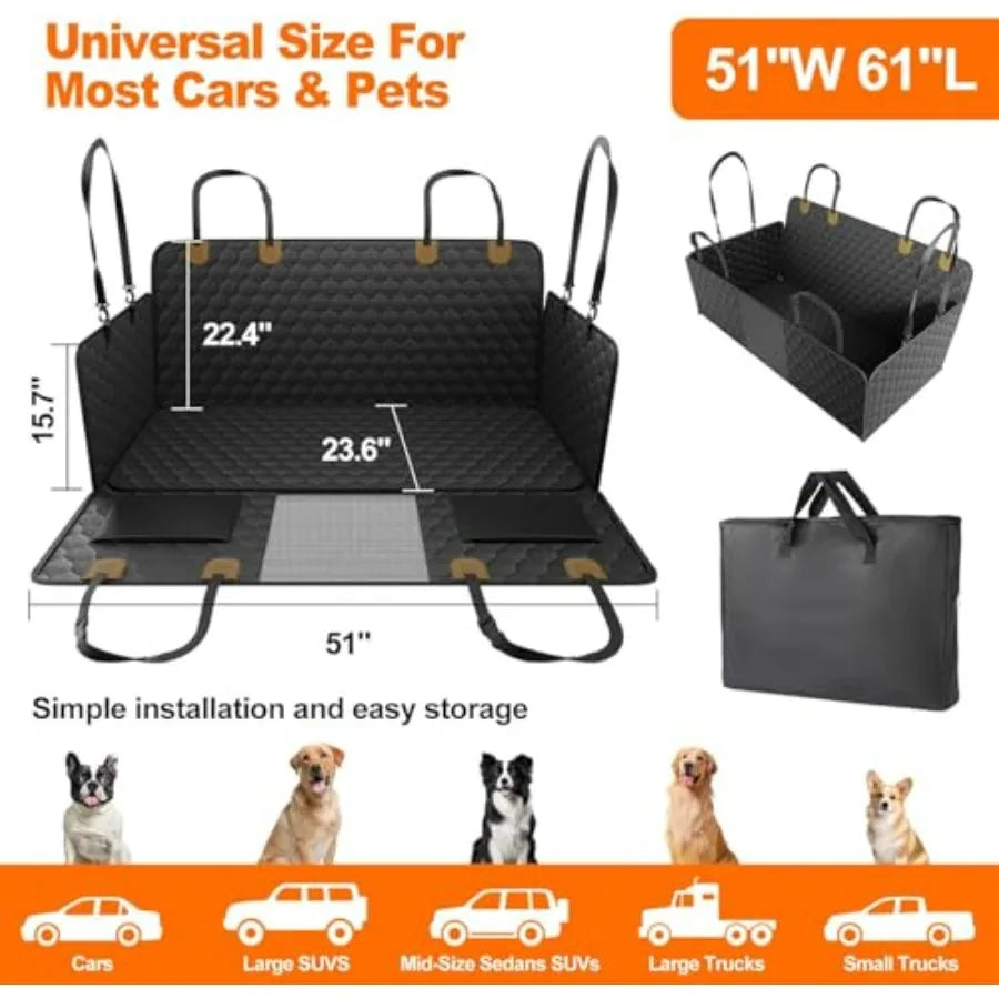 Dog Car Seat Cover for Back Seat 100 Waterproof Scratch Proof Nonslip Seat Cover