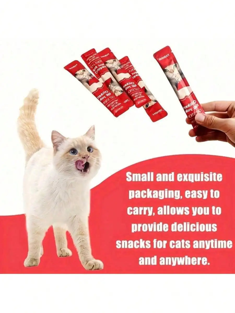 Pet Snacks, Assorted Lickable & Squeezable Cat Treats, Chicken Egg Yolk/Salmon Krill/Tuna Mussels, 0.52 Oz Pouches,