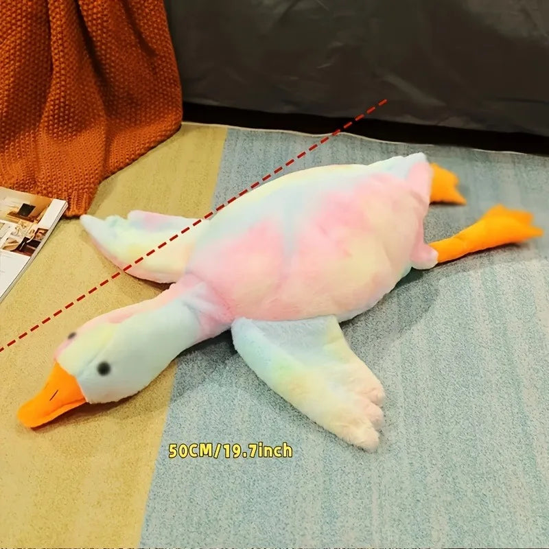 Soft Colorful Duck Plush Toy for Cats Dogs Anxiety-Relieving