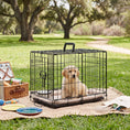 Load image into Gallery viewer, JHK 18 Inch Single Door Dog Crate Metal Pet Kennel with Secure Lock Foldable Removable Tray for Easy Cleaning Portable Puppy Cage for Small Dogs
