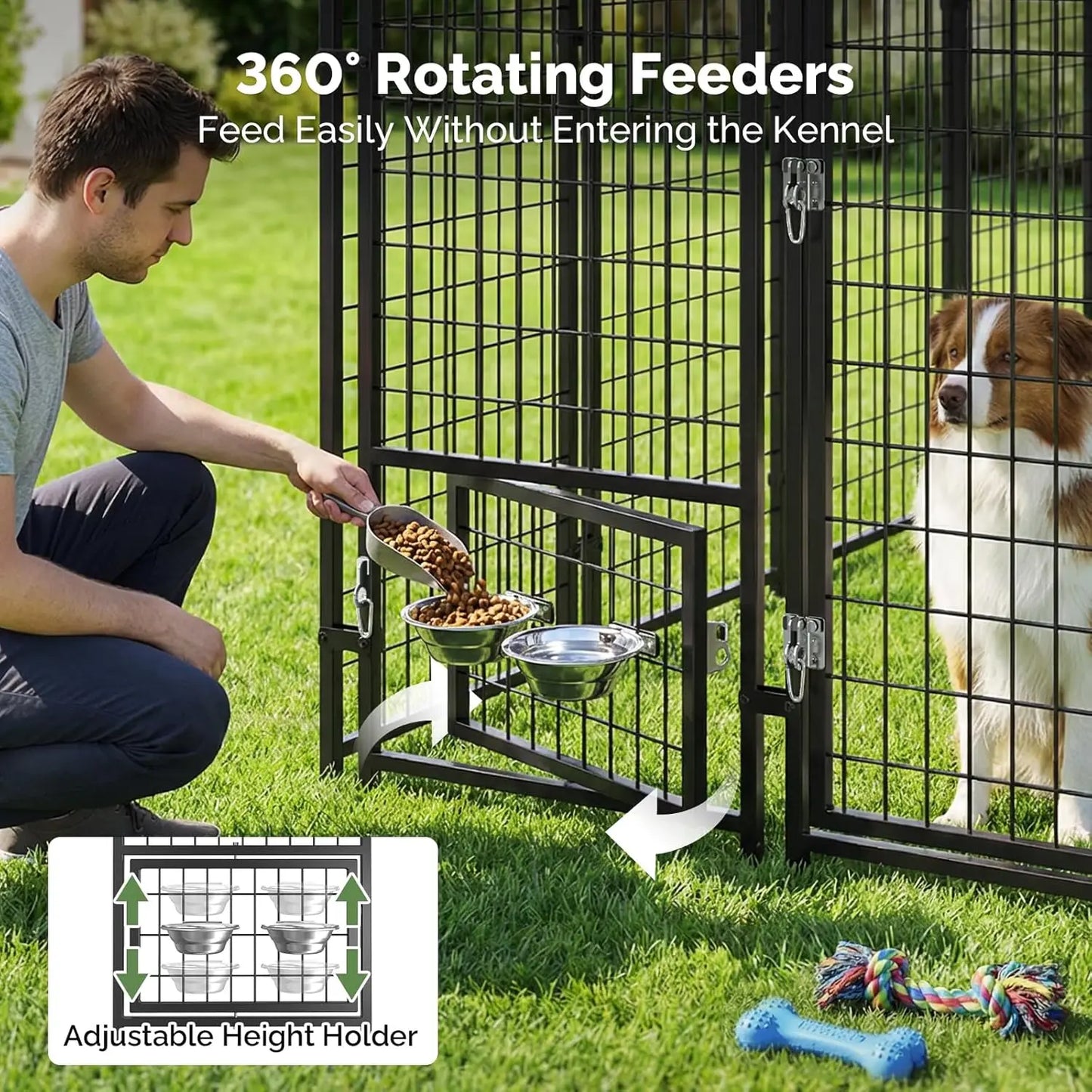 Dog Kennel Outdoor with Roof 8x4x6*