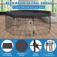 Load image into Gallery viewer, Foldable Dog Playpen 8 Panels 24" Indoor Outdoor Metal Wire Pet Enclosure with Bottom Pad & Top Cover
