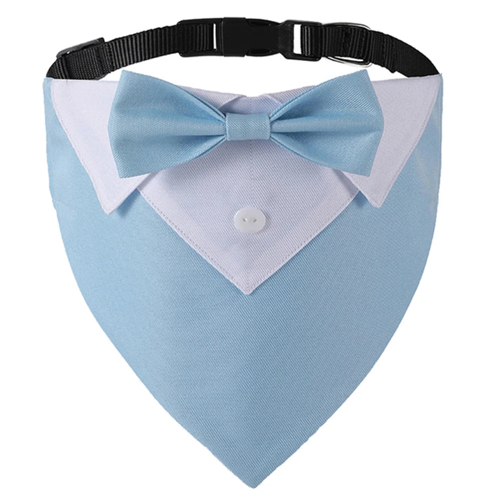 Bow Tie Dog Collar Tuxedo Bandana Adjustable
