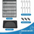 Load image into Gallery viewer, Foldable Dog Playpen 8 Panels 24" Indoor Outdoor Metal Wire Pet Enclosure with Bottom Pad & Top Cover
