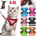 Load image into Gallery viewer, Cat Dog Harness with Lead Leash Adjustable Vest Polyester Mesh Breathable Harnesses Reflective sti for Small Dog Cat accessories
