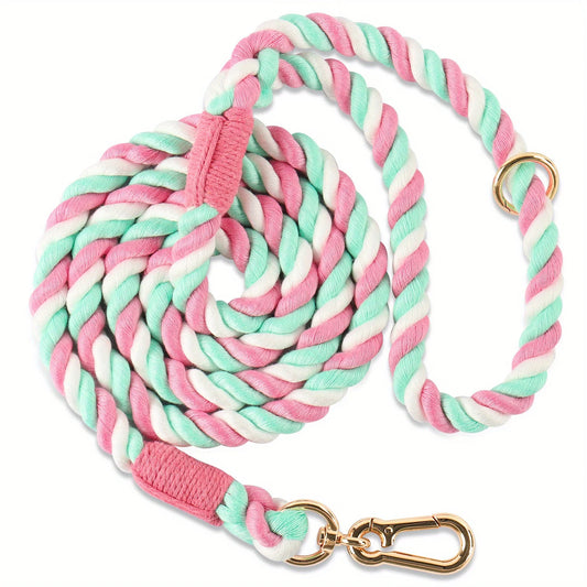Colored Dog Leash Strong & Stylish Braided Rope Dog Leash - Perfect for Small, Medium & Large Dogs! Christmas Gift Pet Leashes