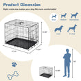 Load image into Gallery viewer, JHK 18 Inch Single Door Dog Crate Metal Pet Kennel with Secure Lock Foldable Removable Tray for Easy Cleaning Portable Puppy Cage for Small Dogs
