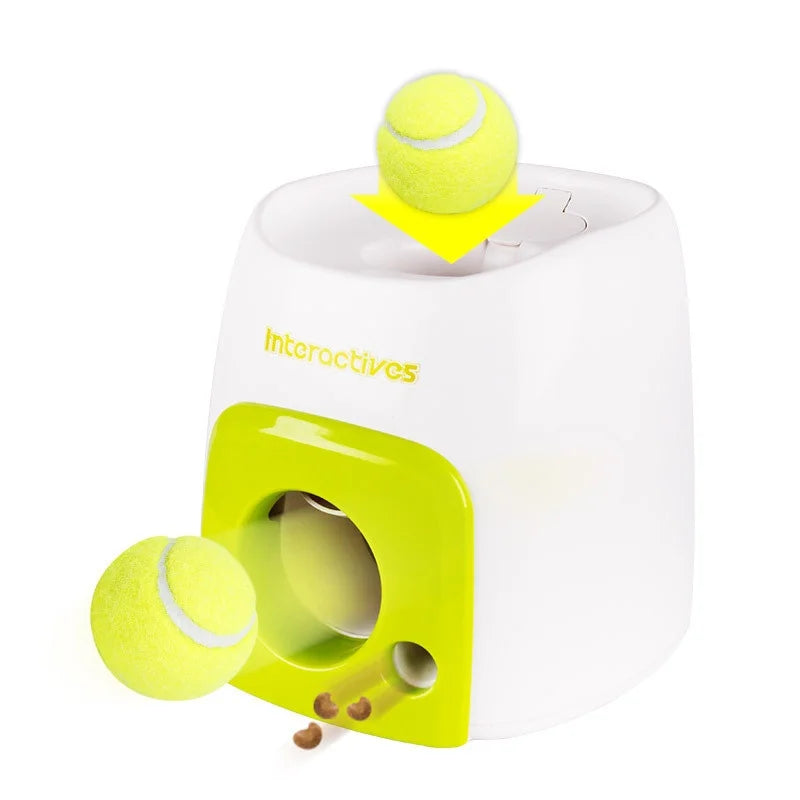 Smart Automatic Tennis Ball Launcher with Food Reward
