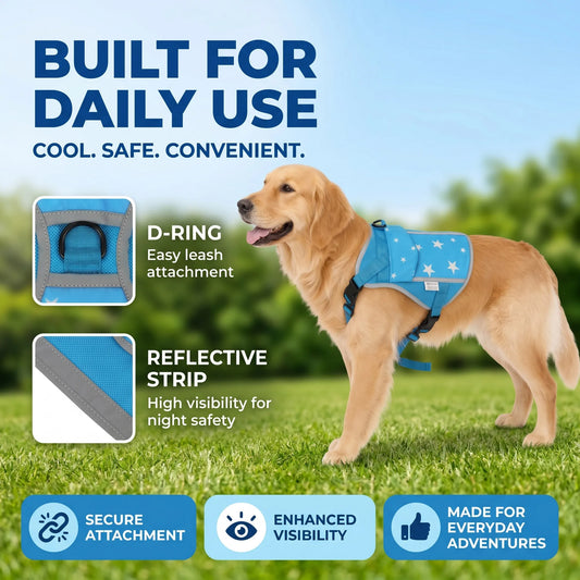 Pet Dog Cooling Vest Harness Cooler Jacket For Walking Dog Outdoor Camping Hunting Training Refrigerator Cooling Source For Dogs