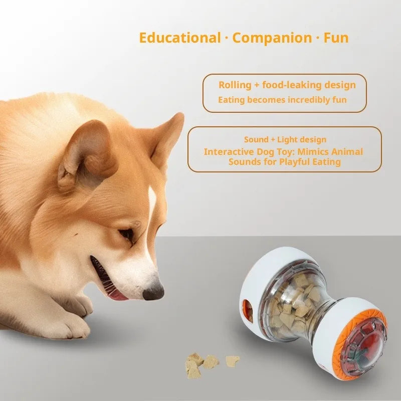 ZUJOLY Dog Treat Dispenser Toy Dog Puzzle Rolling Leak Food Ball Toy Durable Chew Tooth Healthy Ball Suitable for All Breed