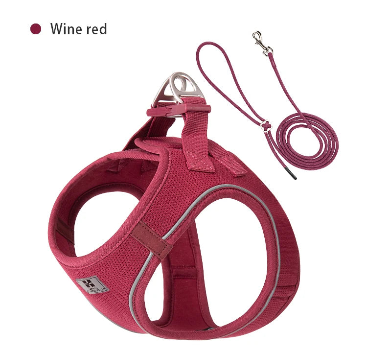 Dog Harness Leash Set for Small Medium Dog - Adjustable Reflective