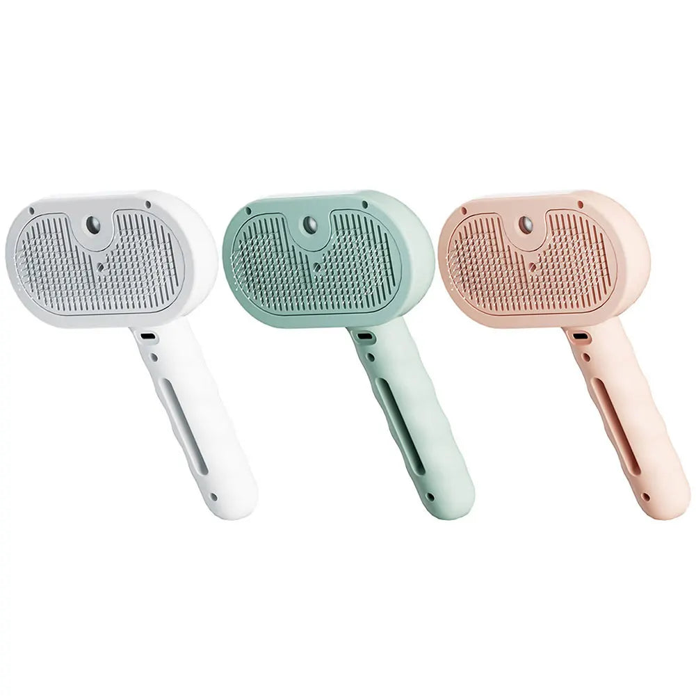 3 in 1 Cat Steam Brush Cat Grooming Brush with Release Button