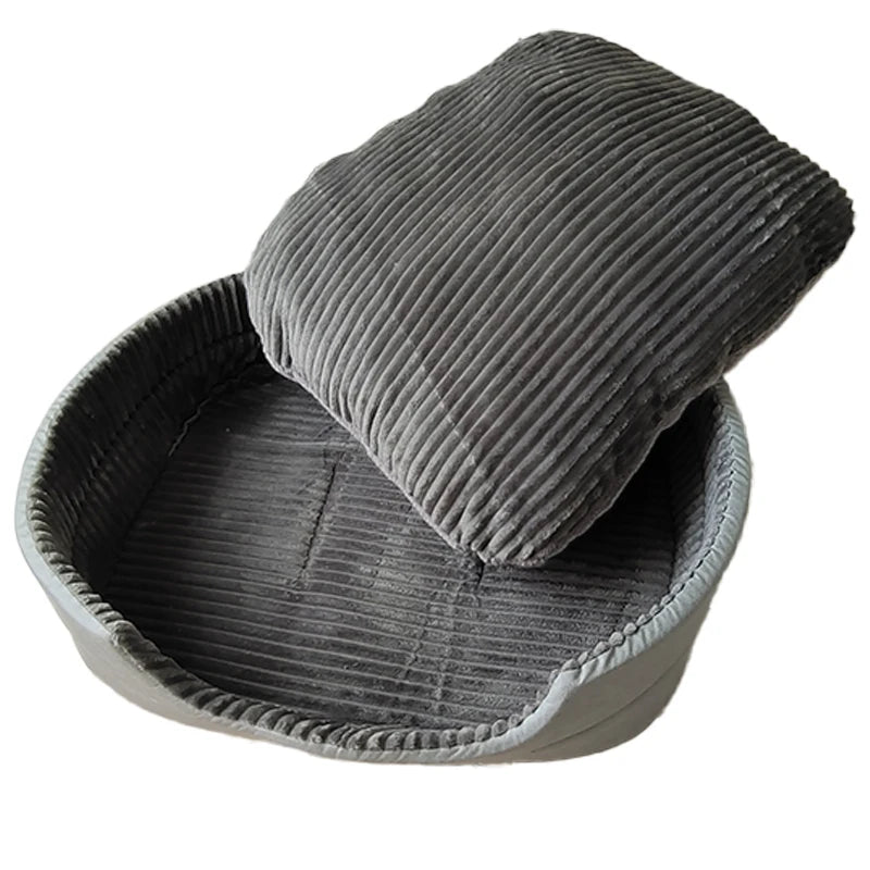 Super Large Dog Bed, High Support Foam, Soft Cushion, Machine Washable, All-Season, Anti-Slip, Fits S/M/L/XL Dogs, Polyester