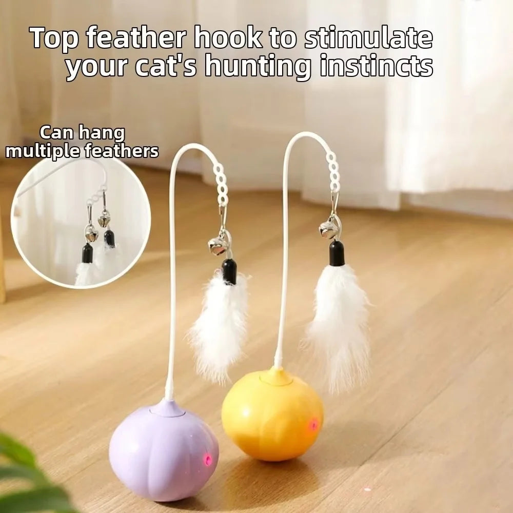 Interactive Cat Toy Pet Enrichment Teaser Wand Automatic Teasing Cat Toy Electric Cat Teaser Wand For Indoor Cats