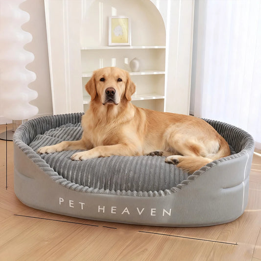 Super Large Dog Bed, High Support Foam, Soft Cushion, Machine Washable, All-Season, Anti-Slip, Fits S/M/L/XL Dogs, Polyester