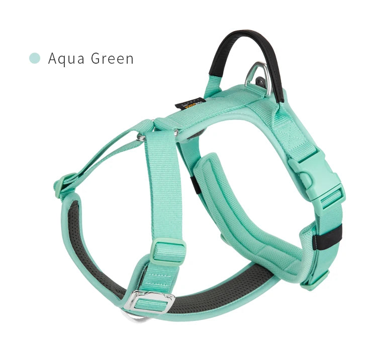 Adjustable Explosion-proof  on Dog Pet Harness Outdoor Adventure Reflective Dog Halter Protective Nylon Walking Dog Harness Vest
