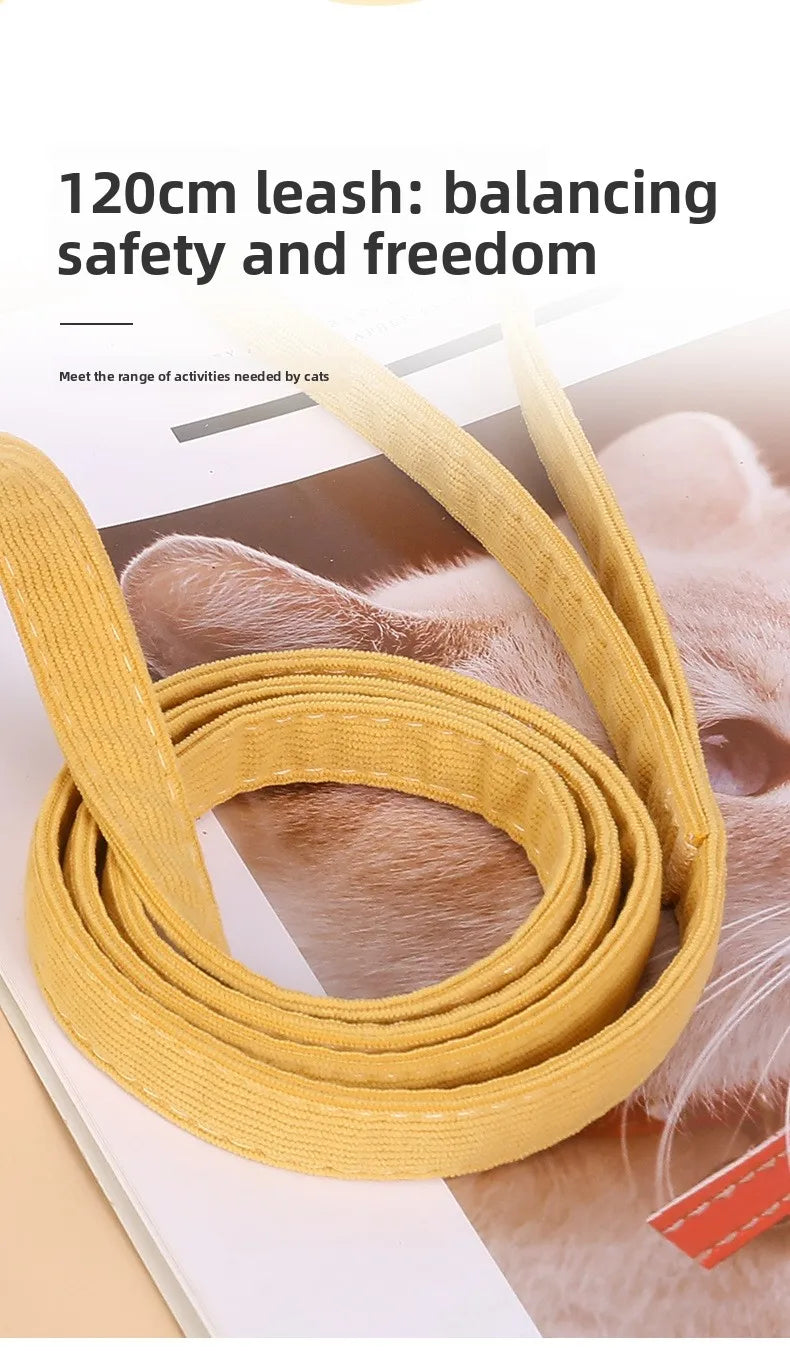 Premium Cat Harness Collar& Little Bee Pet Leash Set Perfect Outdoor Small Dog Vest Pet Supplies Kitten Accessories Puppy Stuff