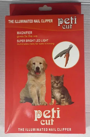 LED Pet Nail Clippers with LED Light Pet Cat Dog Nail Clippers Polished Pet Cleaning Supplies