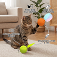 Load image into Gallery viewer, 2-Pack Interactive Cat Balls – Plush Feather Tail & Squeaky Sound
