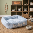 Load image into Gallery viewer, Personalized Fluffy Cloud Dog Bed with Soft Bolsters
