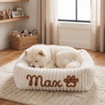 Load image into Gallery viewer, Personalized Fluffy Cloud Dog Bed with Soft Bolsters
