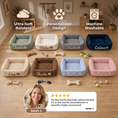 Load image into Gallery viewer, Personalized Fluffy Cloud Dog Bed with Soft Bolsters
