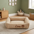 Load image into Gallery viewer, Personalized Fluffy Cloud Dog Bed with Soft Bolsters
