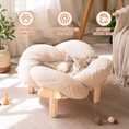 Load image into Gallery viewer, Luxury Elevated Wooden Flower Pet Bed with Plush Cushion
