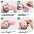 Load image into Gallery viewer, 2-in-1 Dog Travel Water Bottle – Leakproof Stainless Steel Bottle with Silicone Bowl
